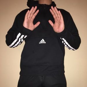 Black Adidas Quarter Zip Hoodie